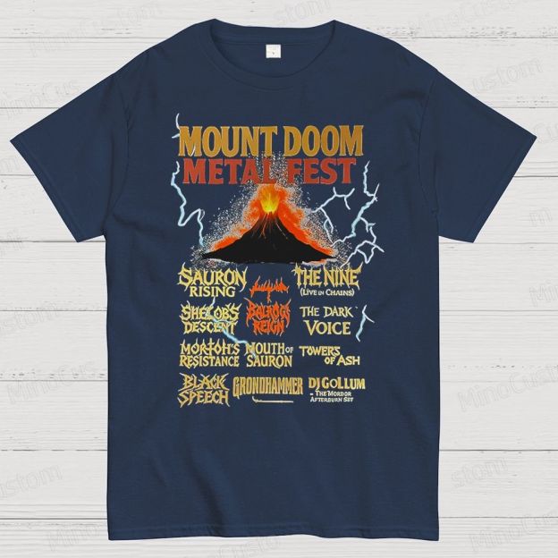 Lord of the Rings Inspired Heavy Metal Concert Cotton T-shirt