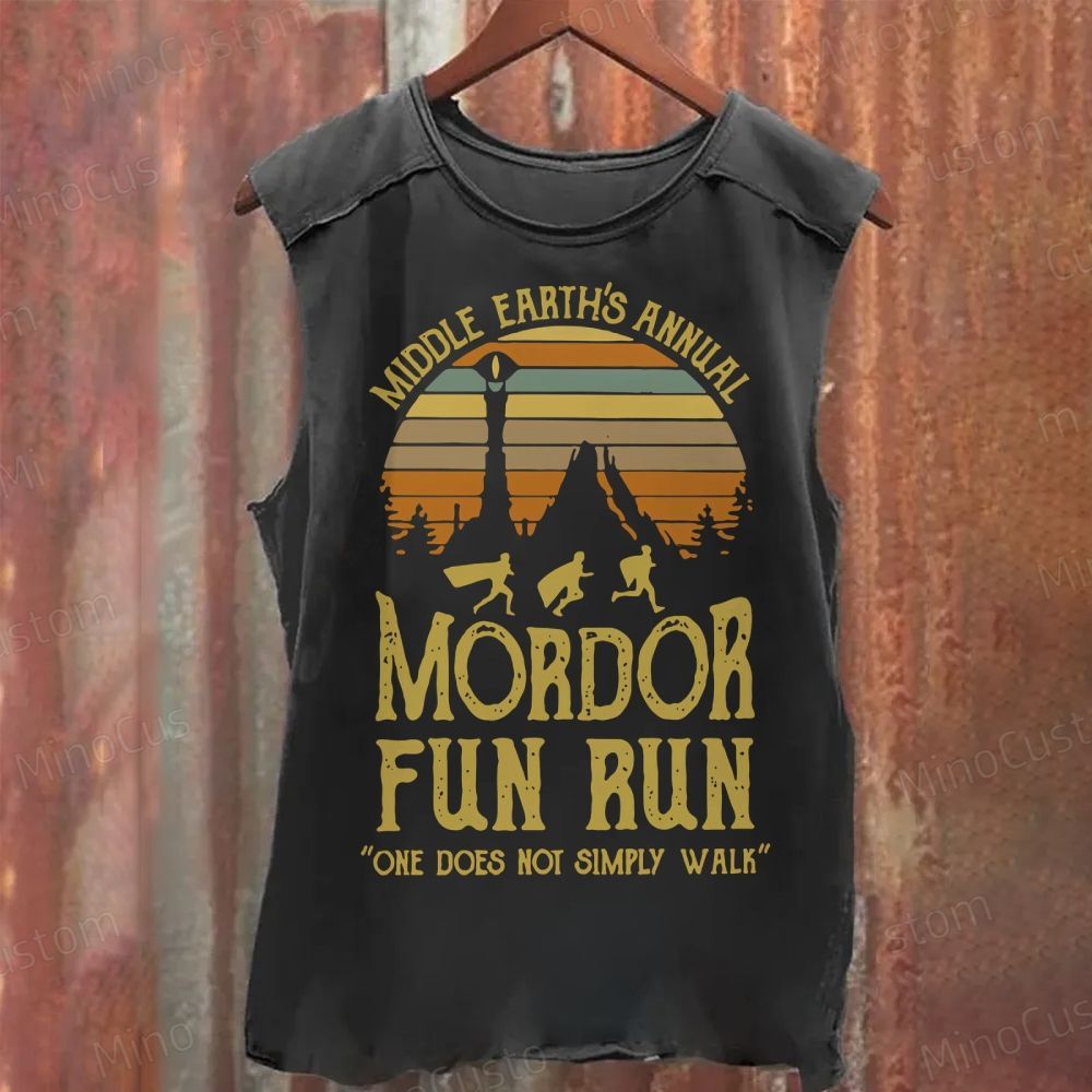 Middle Earth's Annual Mordor Fun Run Washed Tank Top