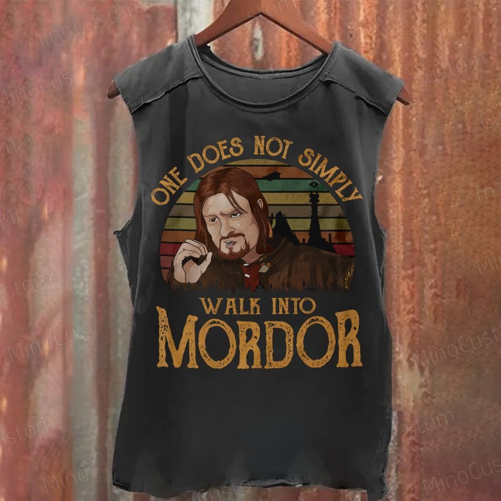 One Does Not Simply Walk Into Mordor Washed Tank Top