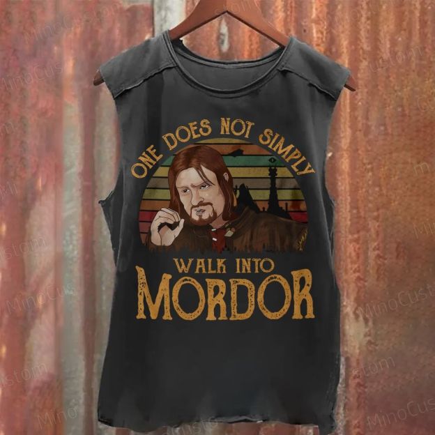 One Does Not Simply Walk Into Mordor Washed Tank Top