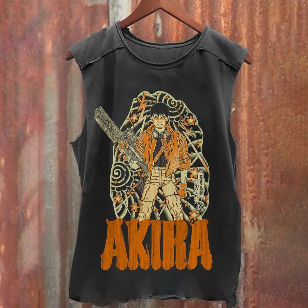 Akira Kaneda Graphic Washed Tank Top