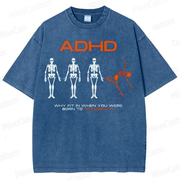 Adhd Awareness Washed T-Shirt 