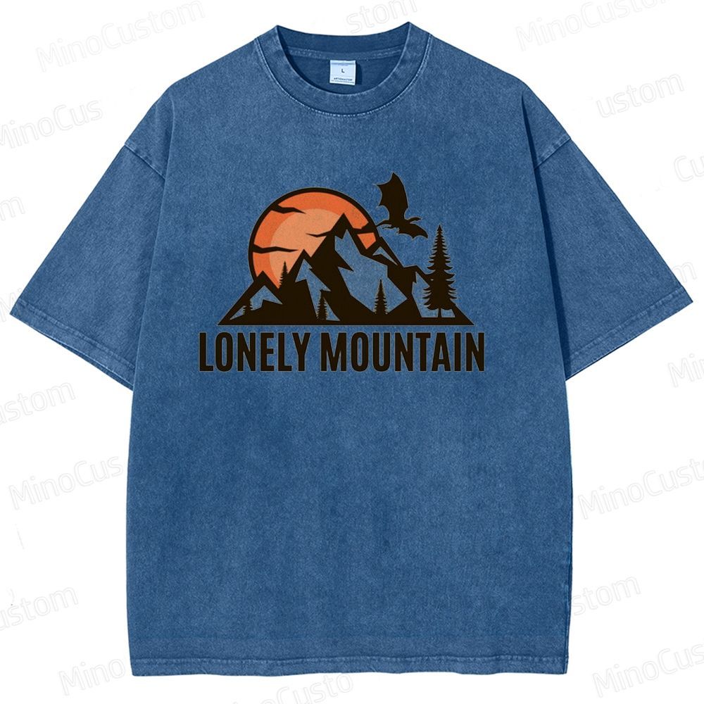 Vintage "Lonely Mountain" Graphic Washed T-Shirt