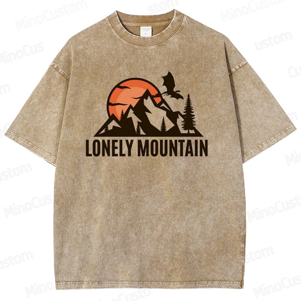 Vintage "Lonely Mountain" Graphic Washed T-Shirt