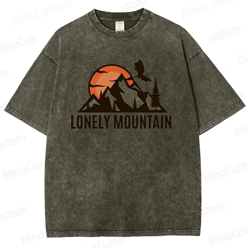 Vintage "Lonely Mountain" Graphic Washed T-Shirt