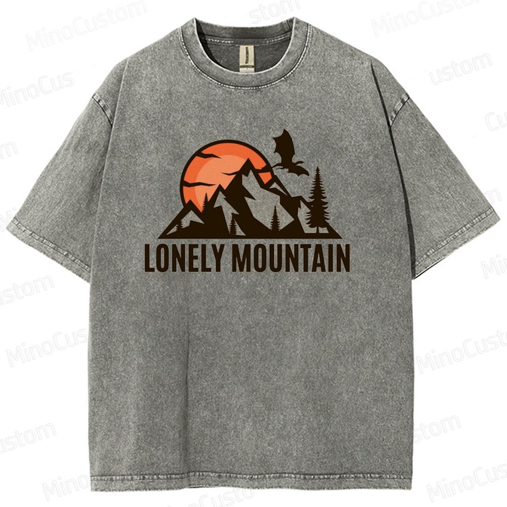 Vintage "Lonely Mountain" Graphic Washed T-Shirt