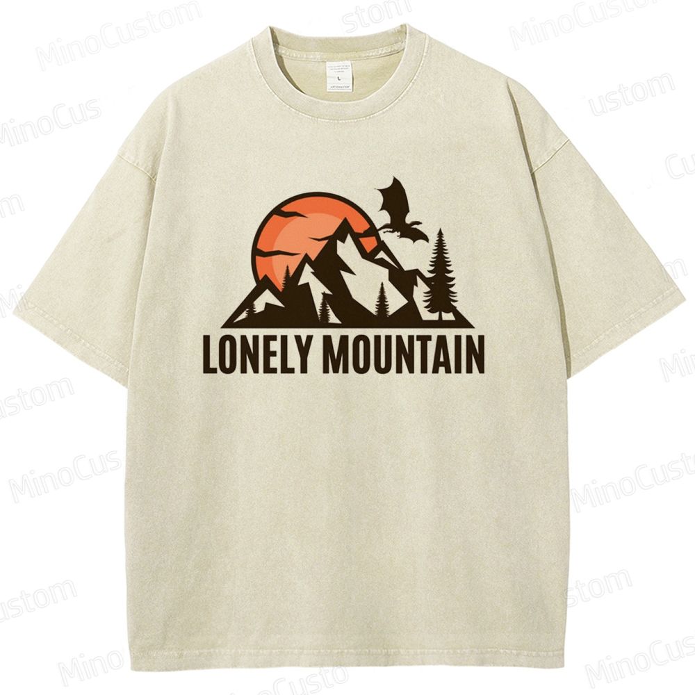 Vintage "Lonely Mountain" Graphic Washed T-Shirt