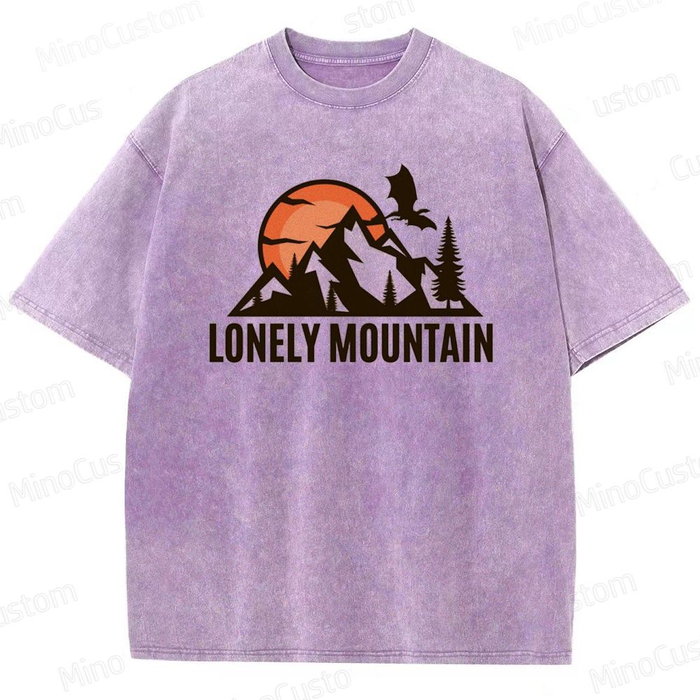 Vintage "Lonely Mountain" Graphic Washed T-Shirt