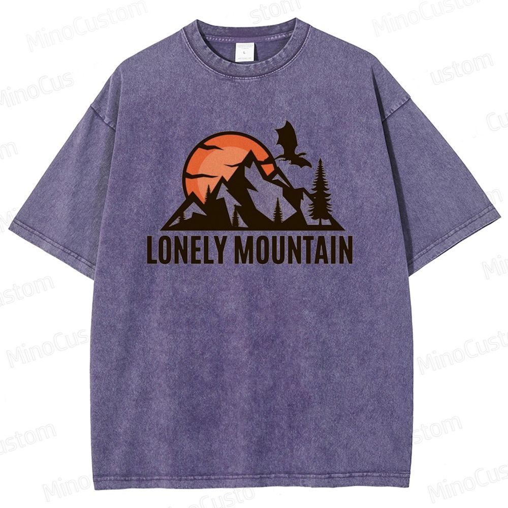 Vintage "Lonely Mountain" Graphic Washed T-Shirt