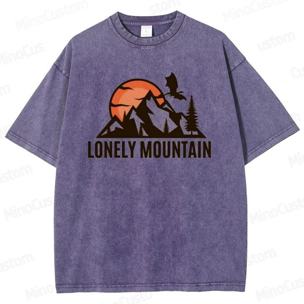Vintage "Lonely Mountain" Graphic Washed T-Shirt