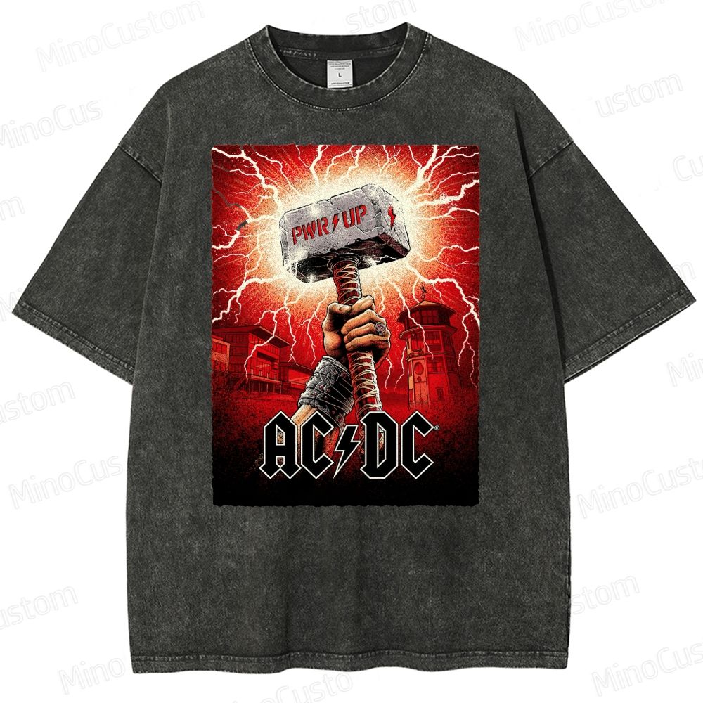 Electrifying Rock Band  Washed T-Shirt