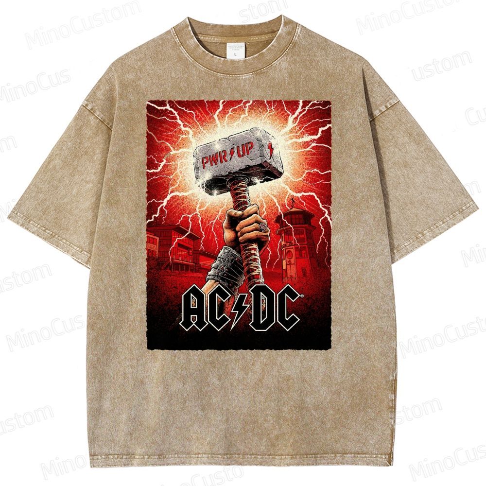 Electrifying Rock Band  Washed T-Shirt