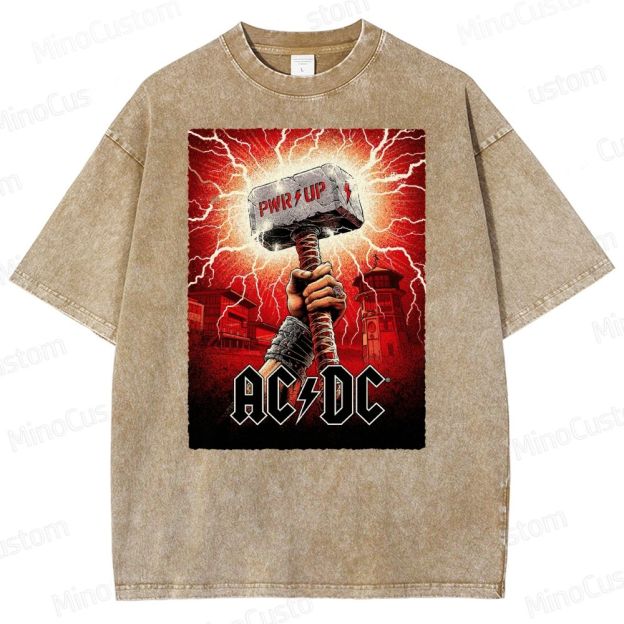 Electrifying Rock Band  Washed T-Shirt