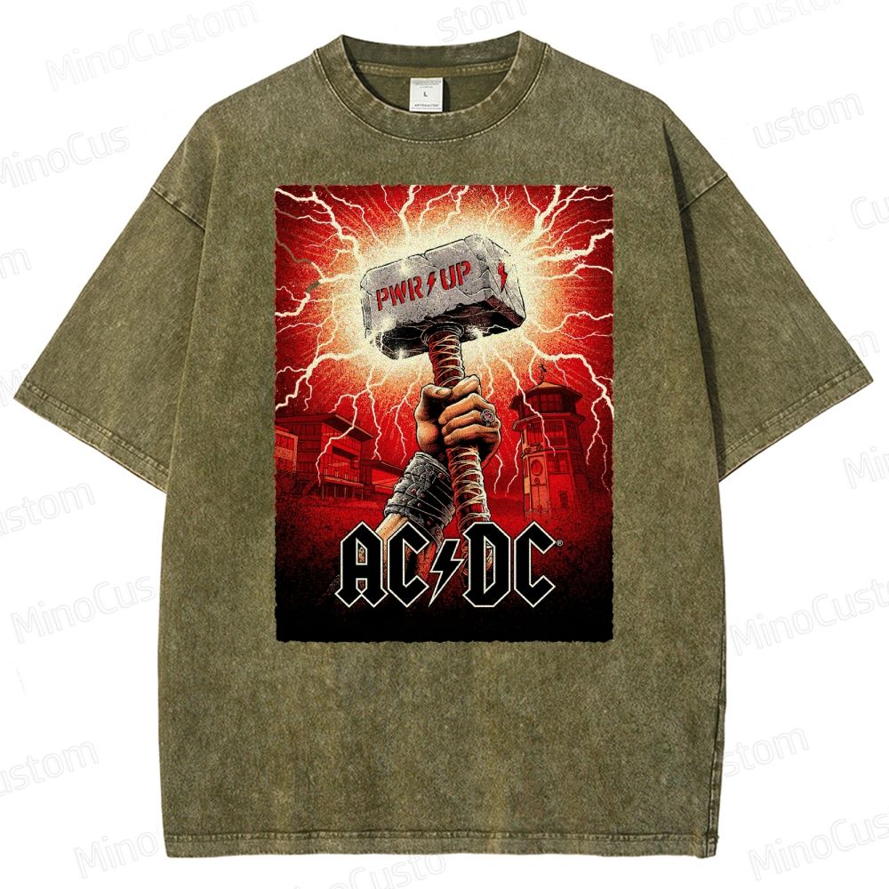 Electrifying Rock Band  Washed T-Shirt