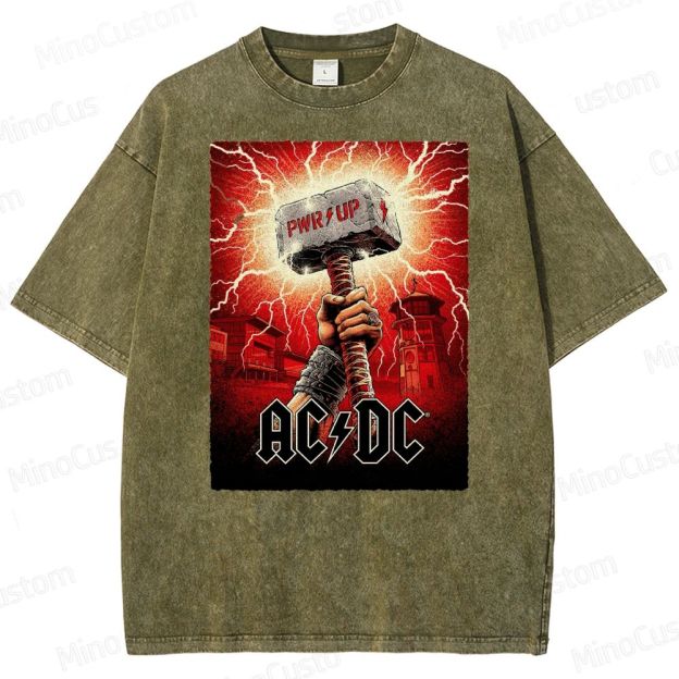 Electrifying Rock Band  Washed T-Shirt