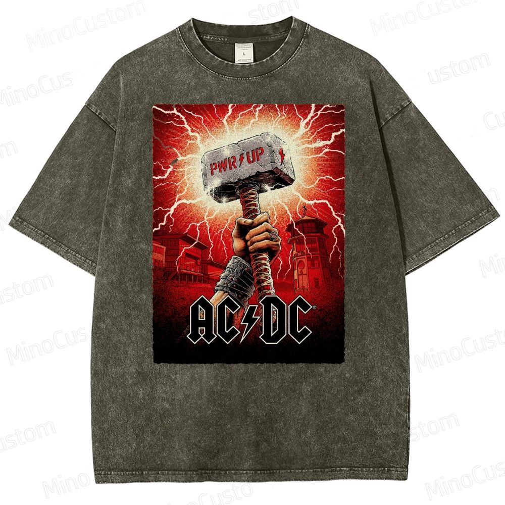 Electrifying Rock Band  Washed T-Shirt