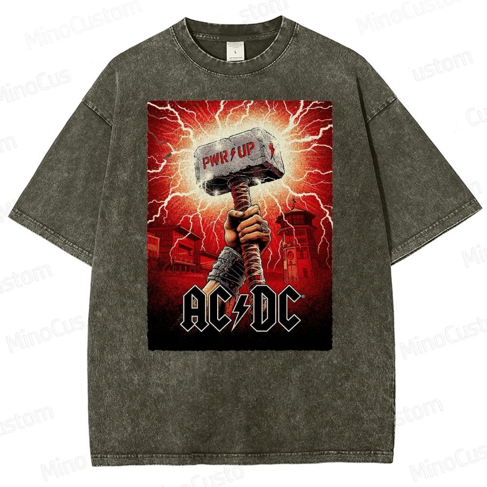 Electrifying Rock Band  Washed T-Shirt