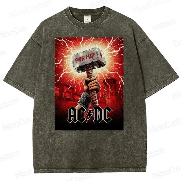 Electrifying Rock Band  Washed T-Shirt