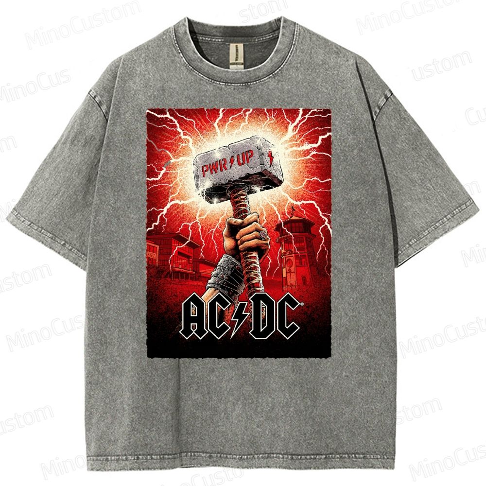 Electrifying Rock Band  Washed T-Shirt