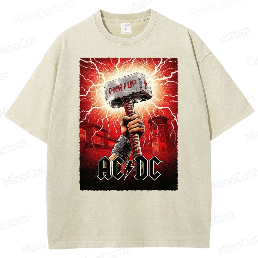 Electrifying Rock Band  Washed T-Shirt