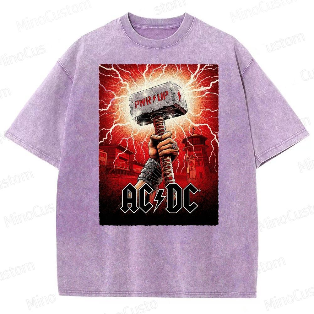 Electrifying Rock Band  Washed T-Shirt