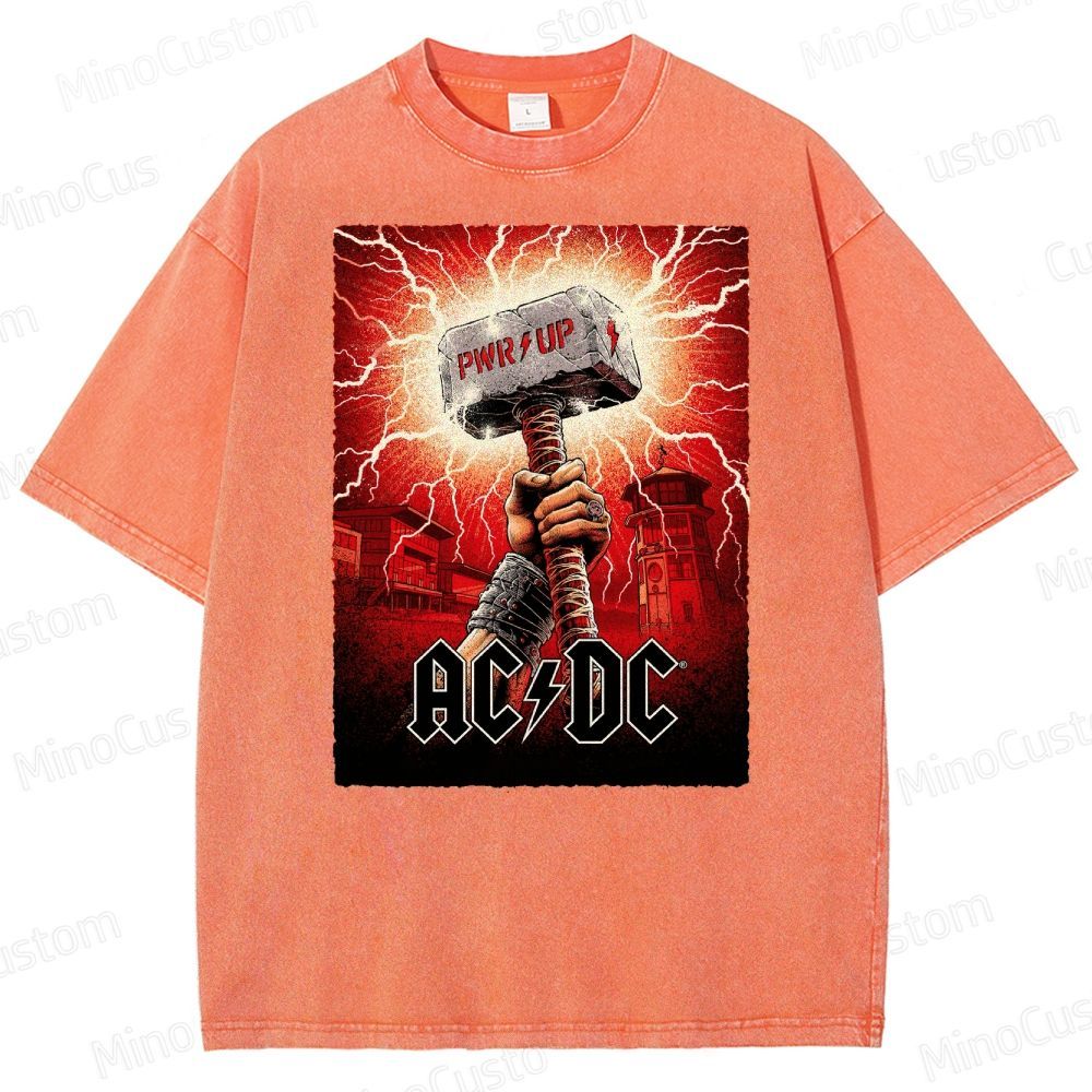 Electrifying Rock Band  Washed T-Shirt