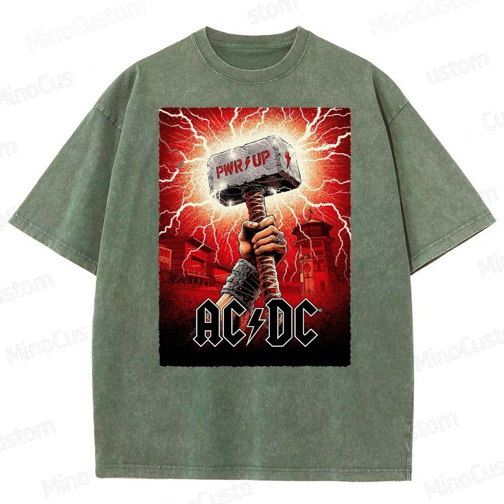 Electrifying Rock Band  Washed T-Shirt