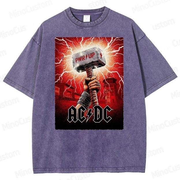 Electrifying Rock Band  Washed T-Shirt