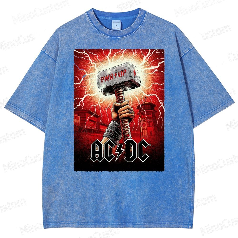 Electrifying Rock Band Washed T-Shirt