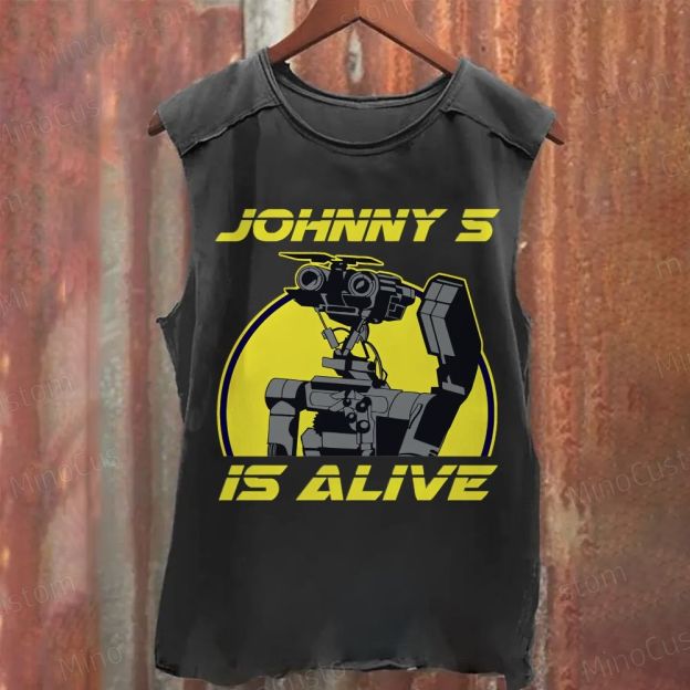 Johnny 5 Is Alive Washed Tank Top 