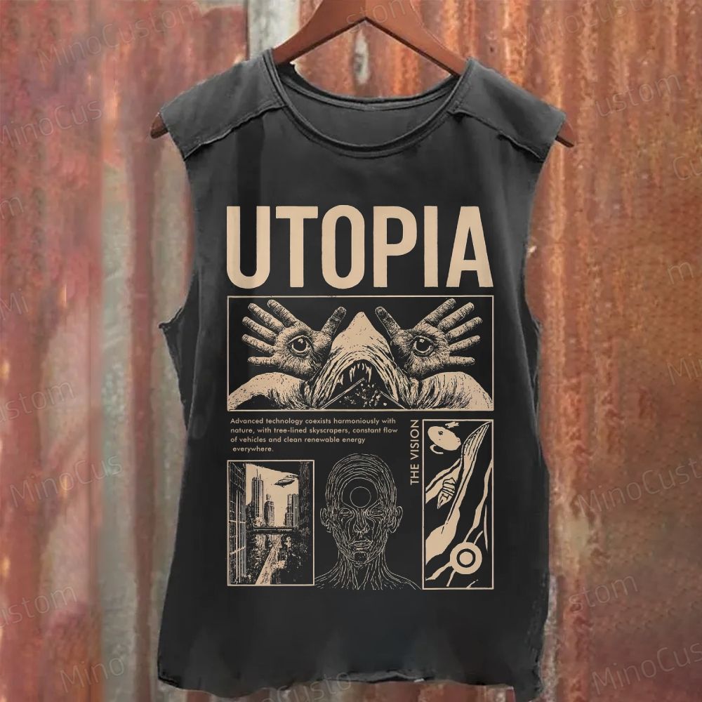 Yearning For Utopia Washed Tank Top