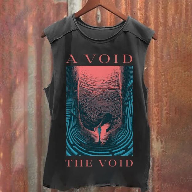 Echoes of the Void Washed Space Washed Tank Top 