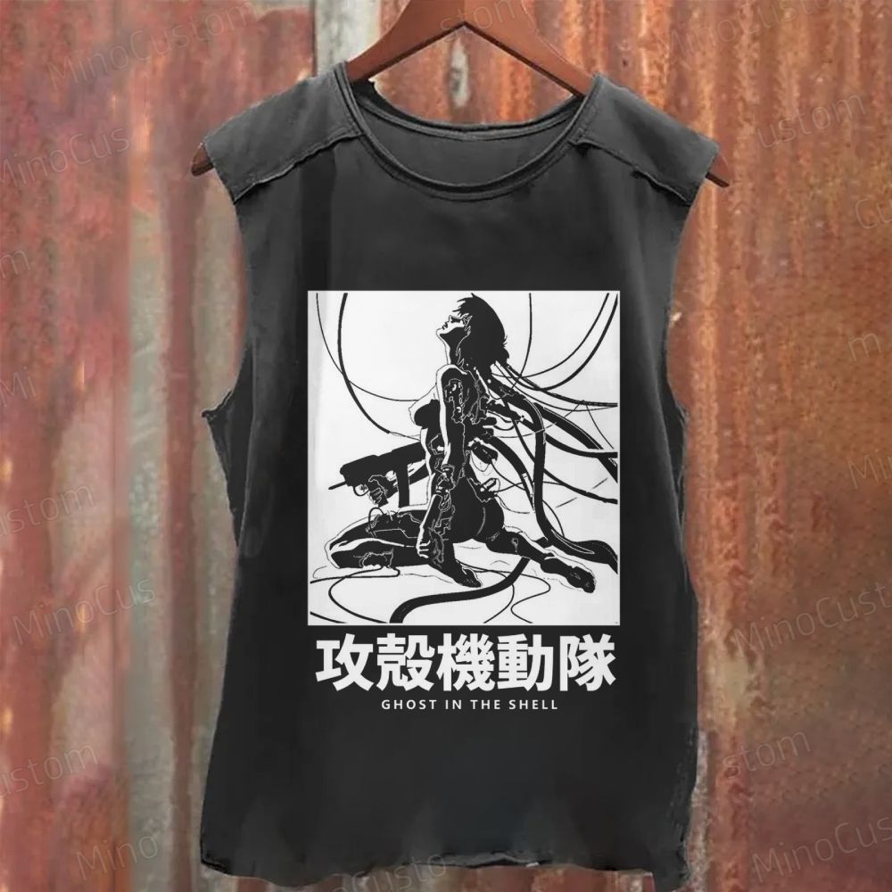 Vintage "Ghost in the Shell" Manga Graphic Washed Tank Top