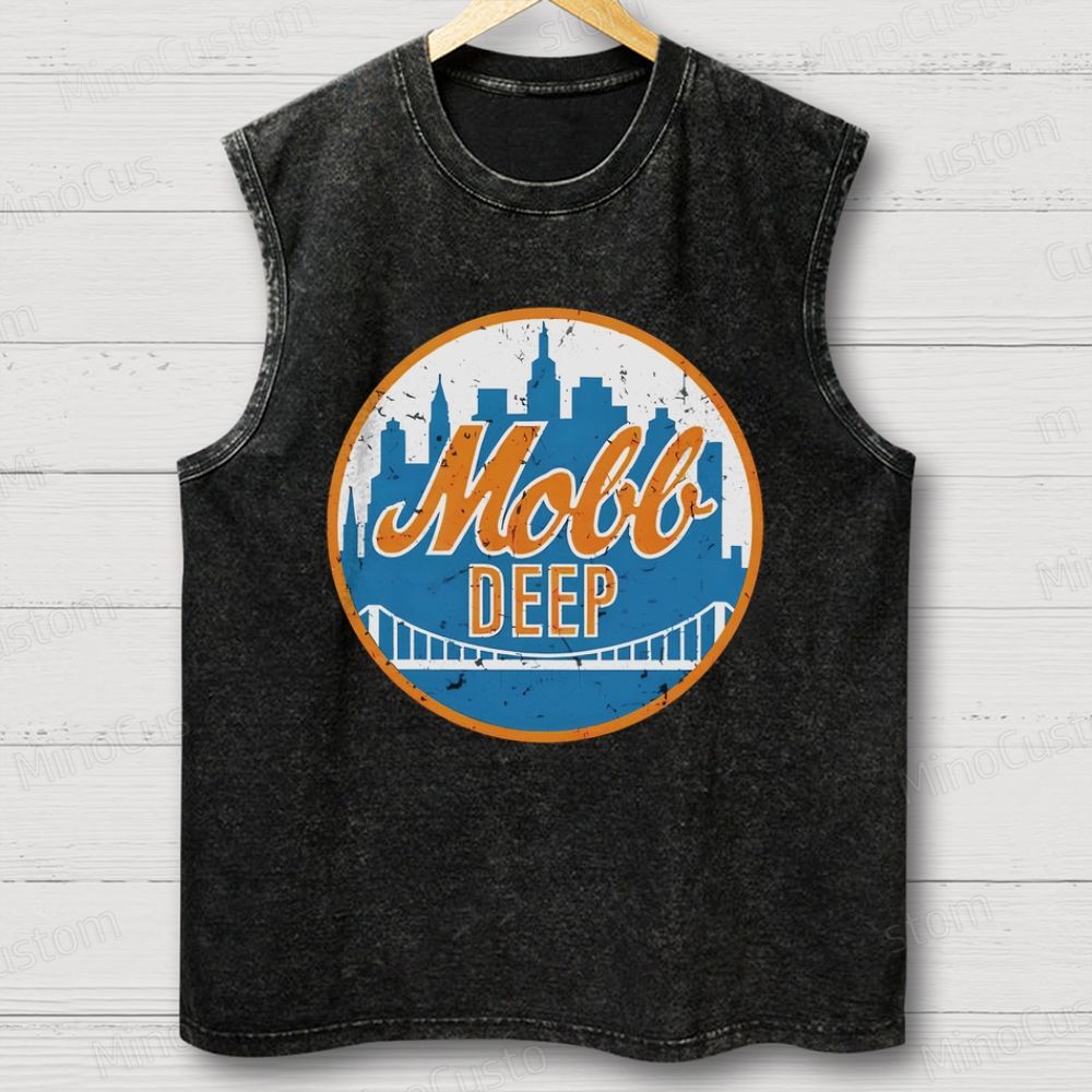 Mobb Deep Queens New York Unisex Washed Tank Top 