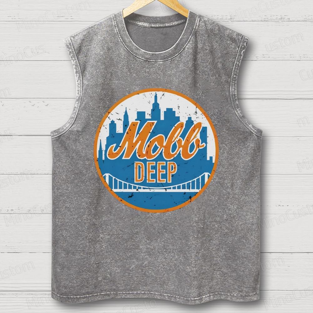 Mobb Deep Queens New York Unisex Washed Tank Top 