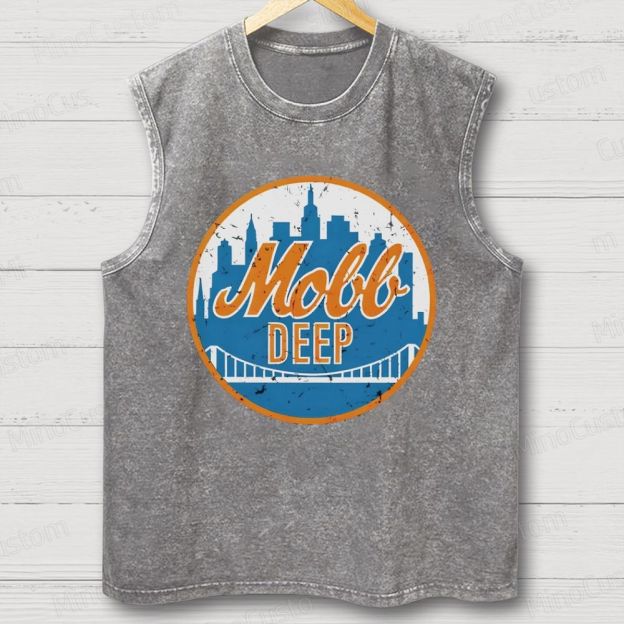 Mobb Deep Queens New York Unisex Washed Tank Top 