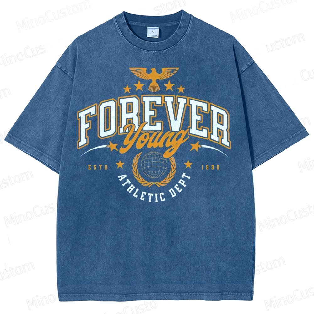Forever Young Eagle Globe Washed T-Shirt 