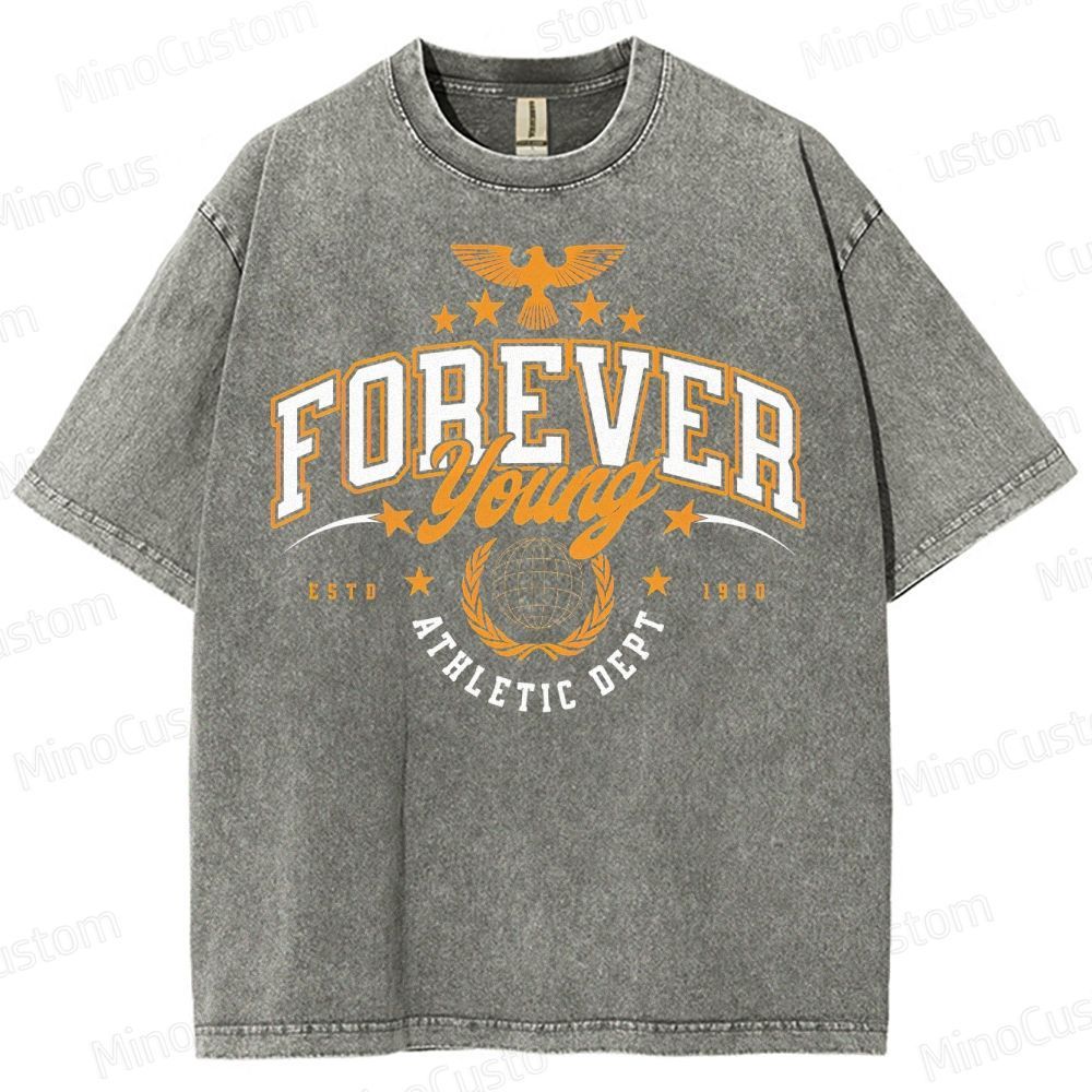 Forever Young Eagle Globe Washed T-Shirt 