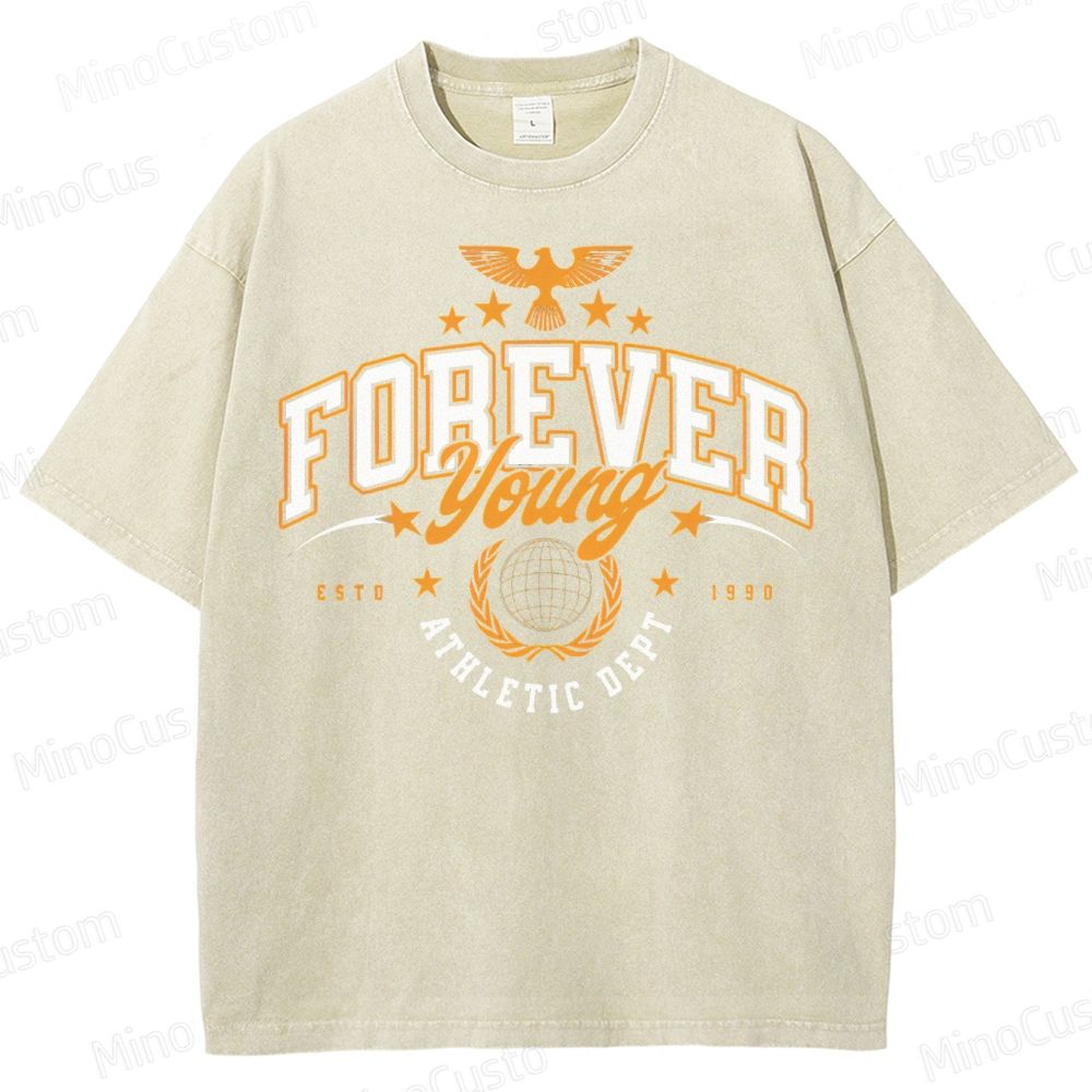 Forever Young Eagle Globe Washed T-Shirt 