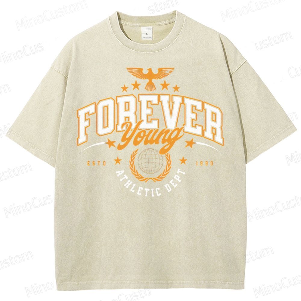 Forever Young Eagle Globe Washed T-Shirt