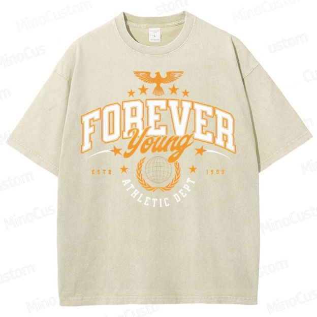 Forever Young Eagle Globe Washed T-Shirt 