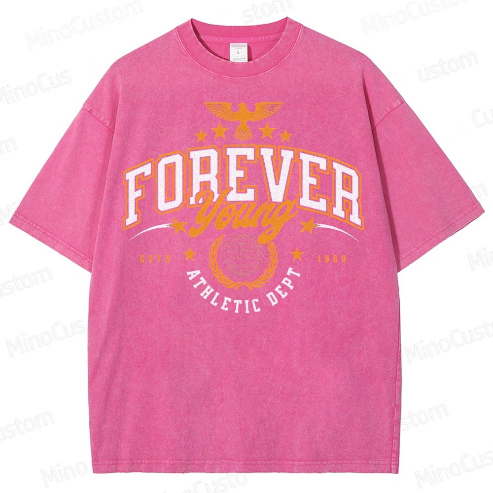 Forever Young Eagle Globe Washed T-Shirt 