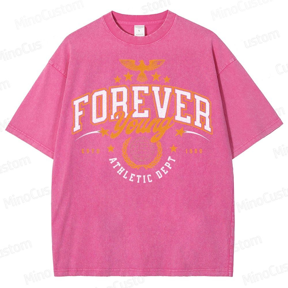 Forever Young Eagle Globe Washed T-Shirt 