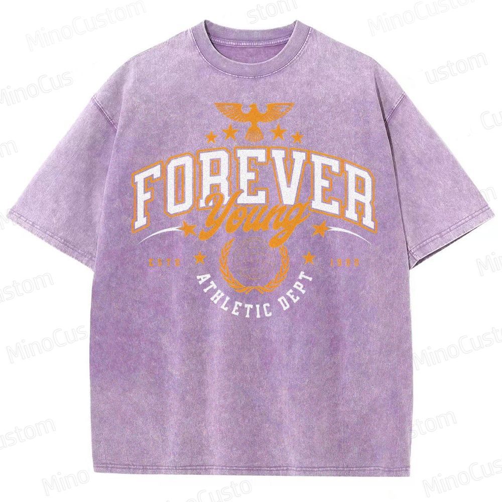 Forever Young Eagle Globe Washed T-Shirt 