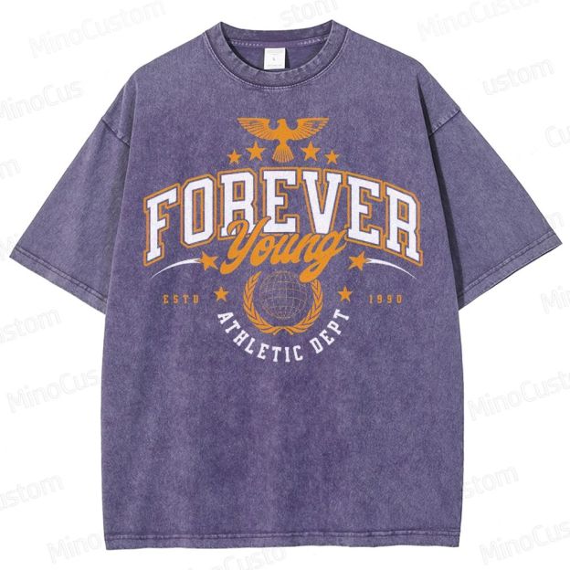 Forever Young Eagle Globe Washed T-Shirt 