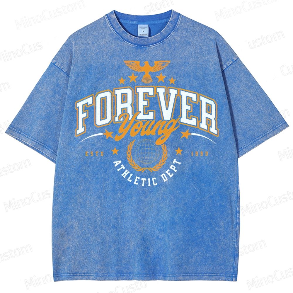 Forever Young Eagle Globe Washed T-Shirt 