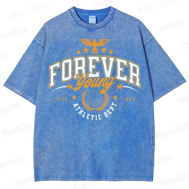 Forever Young Eagle Globe Washed T-Shirt 