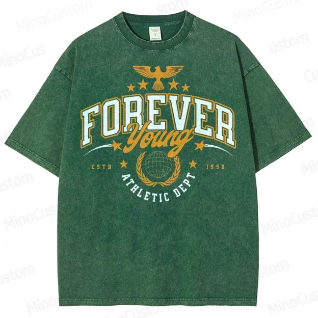 Forever Young Eagle Globe Washed T-Shirt 