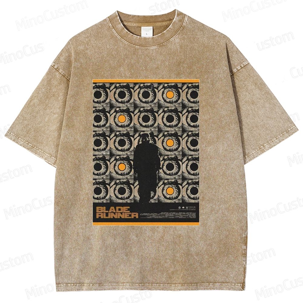 Blade Runner Movie Poster Graphic Washed T - Shirt