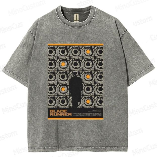 Blade Runner Movie Poster Graphic Washed T - Shirt